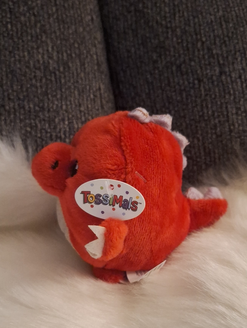GANZ Red Tossimals Plush Dinosaur